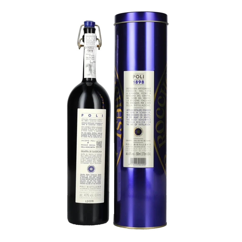 Grappa di Bolgheri Sassicaia Poli 2019 40% Vol. 0,5l in Tinbox