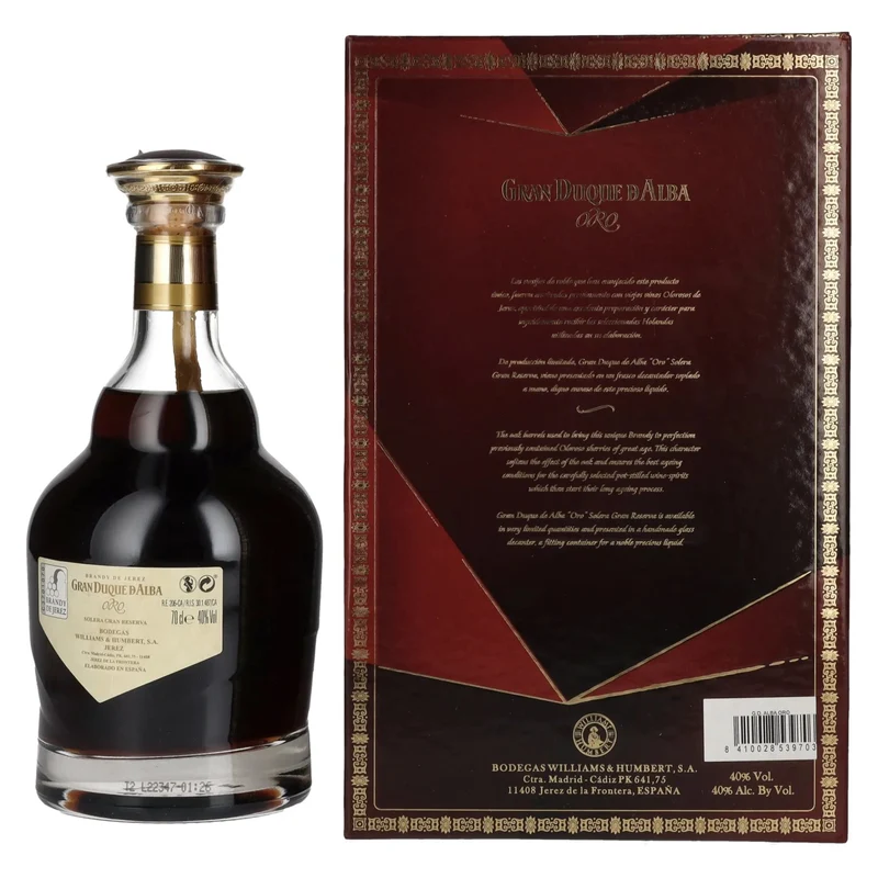 Gran Duque d'Alba ORO Solera Gran Reserva 40% Vol. 0,7l in Geschenkbox