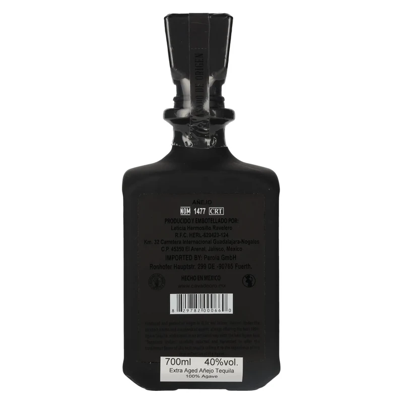 Gran Cava de Oro Tequila EXTRA AÑEJO BLACK 100% de Agave Azul 40% Vol. 0,7l
