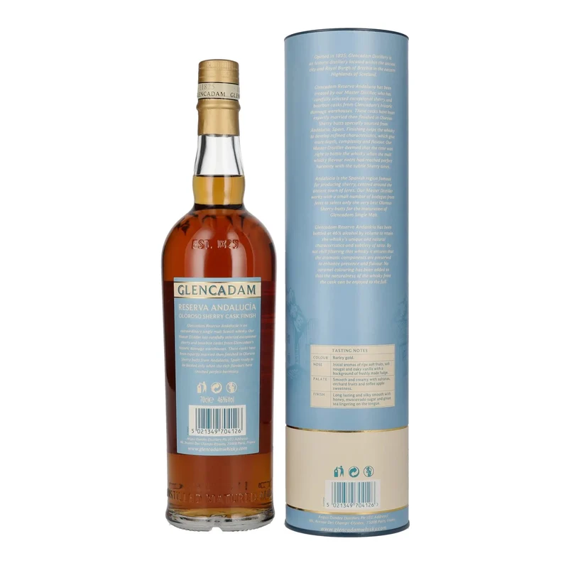 Glencadam RESERVA ANDALUCÍA Single Malt OLOROSO SHERRY CASK FINISH 46% Vol. 0,7l in Geschenkbox
