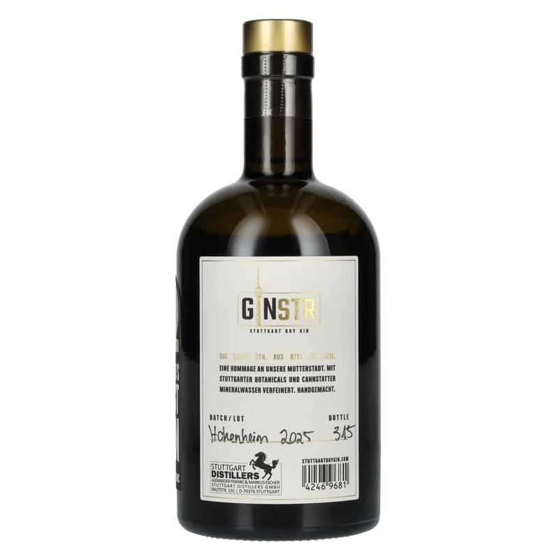 GINSTR Stuttgart Dry Gin 44% Vol. 0,5l