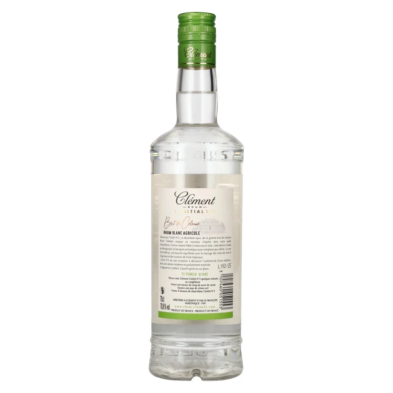 Clément Rhum L'Initial Agricole Blanc 70,8% Vol. 0,7l