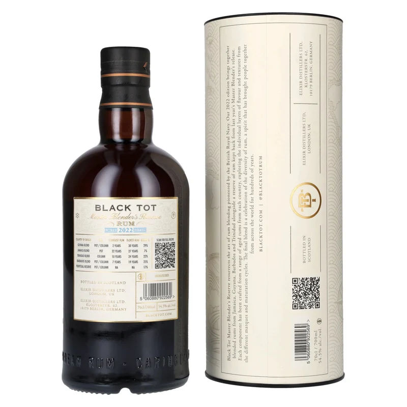 Black Tot Master Blender's Reserve Rum Limited Edition 2022 54,5% Vol. 0,7l in Geschenkbox