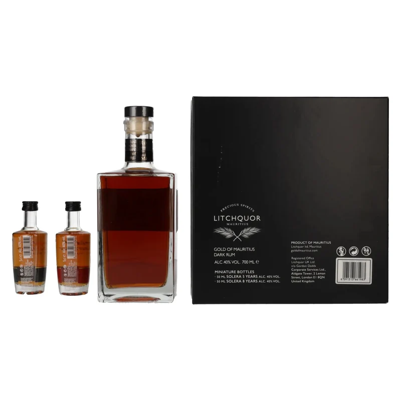 Gold of Mauritius Gift Set 40% Vol. 0,7l in Geschenkbox + 2x0,05l