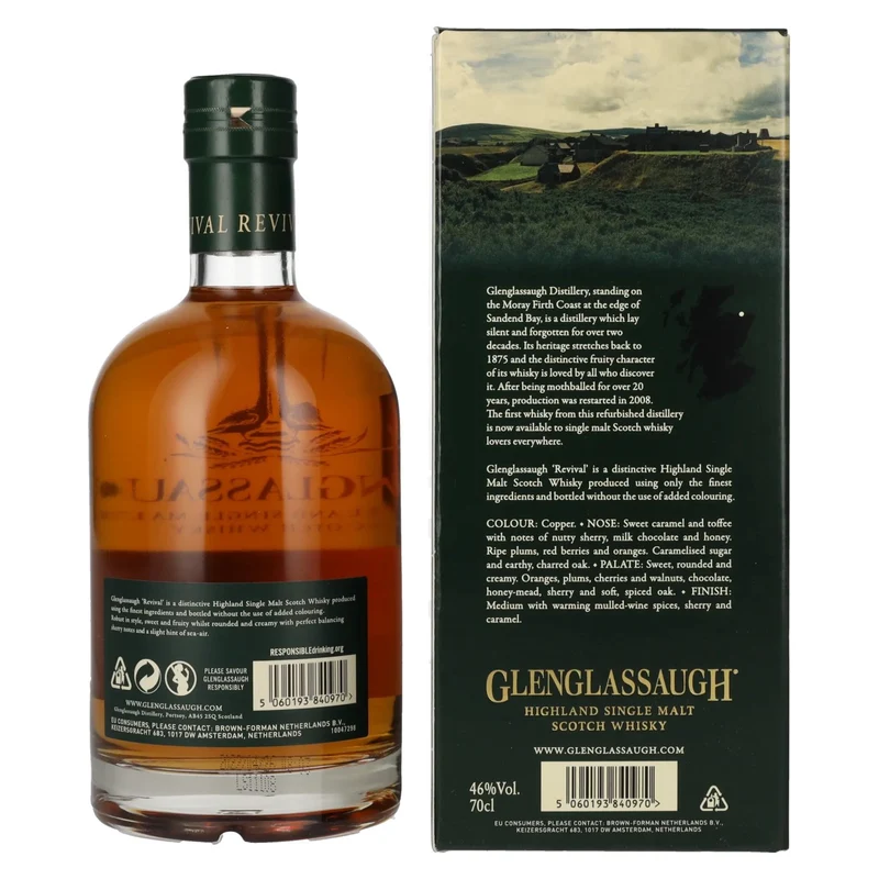 Glenglassaugh REVIVAL Highland Single Malt Scotch Whisky 46% Vol. 0,7l in Geschenkbox