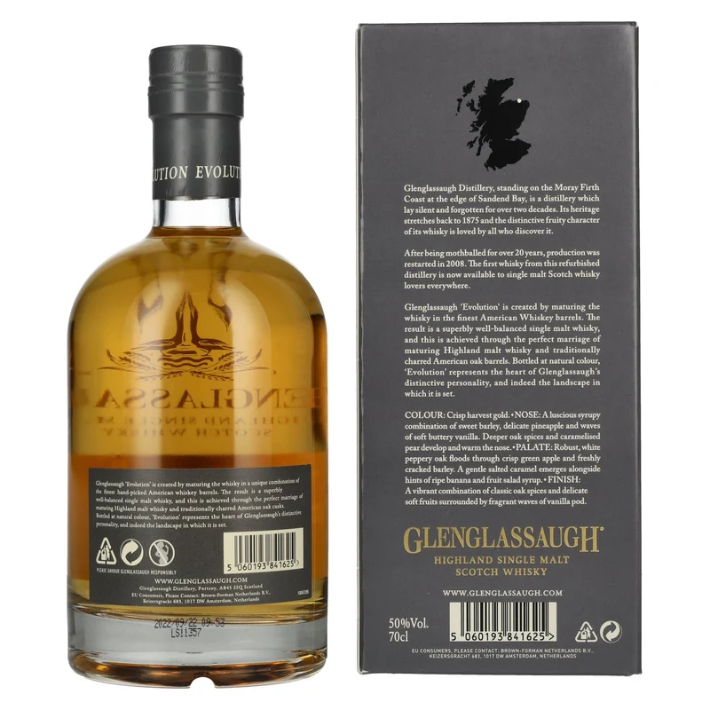 Glenglassaugh EVOLUTION Highland Single Malt Scotch Whisky 50% Vol. 0,7l in Geschenkbox