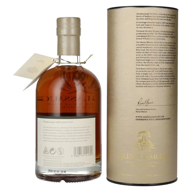 Glenglassaugh 10 Years Old RARE CASK RELEASE 2009 Sherry Puncheon Cask 957 57,9% Vol. 0,7l in Geschenkbox