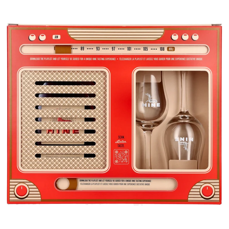 Hine RARE VSOP The Original Fine Champagne Cognac 40% Vol. 0,7l in Geschenkbox mit 2 Gläsern