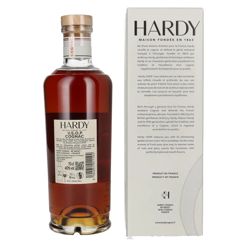 Hardy V.S.O.P Fine Champagne Cognac 40% Vol. 0,7l in Geschenkbox