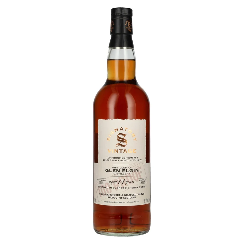 Signatory Vintage 100 Proof Edition GLEN ELGIN 14 Years Old Single Malt #82 2011 57,1% Vol. 0,7l