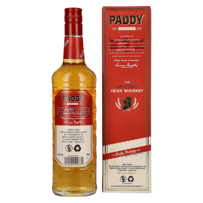 Paddy Irish Whiskey 40% Vol. 0,7l in Geschenkbox