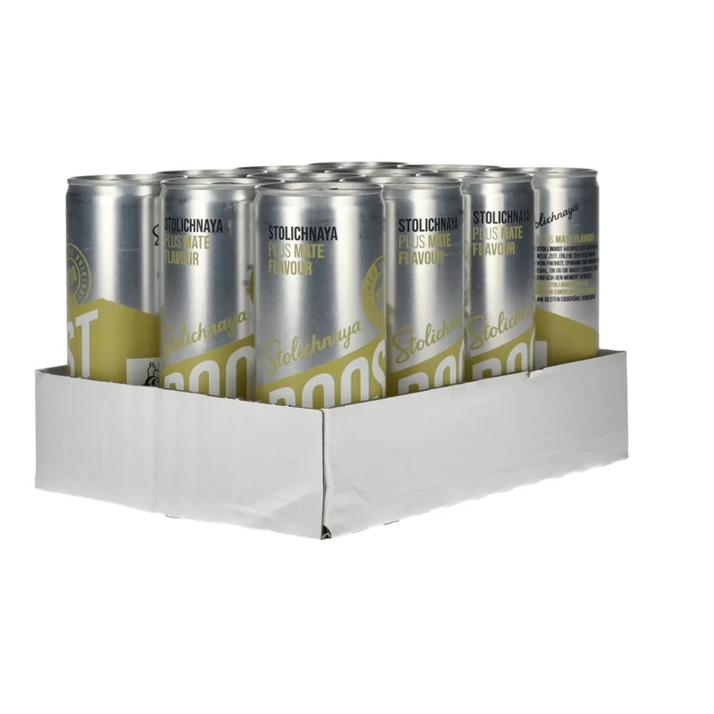 Stolichnaya Boost Plus MATE Flavour 5% Vol. 12x0,25l Dosen Pfand