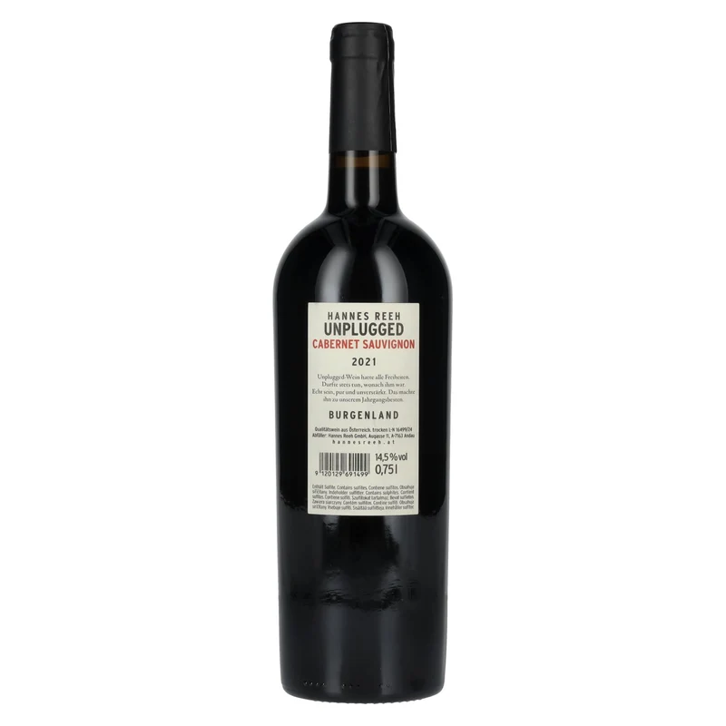 Hannes Reeh Cabernet Sauvignon Unplugged 2021 14,5% Vol. 0,75l