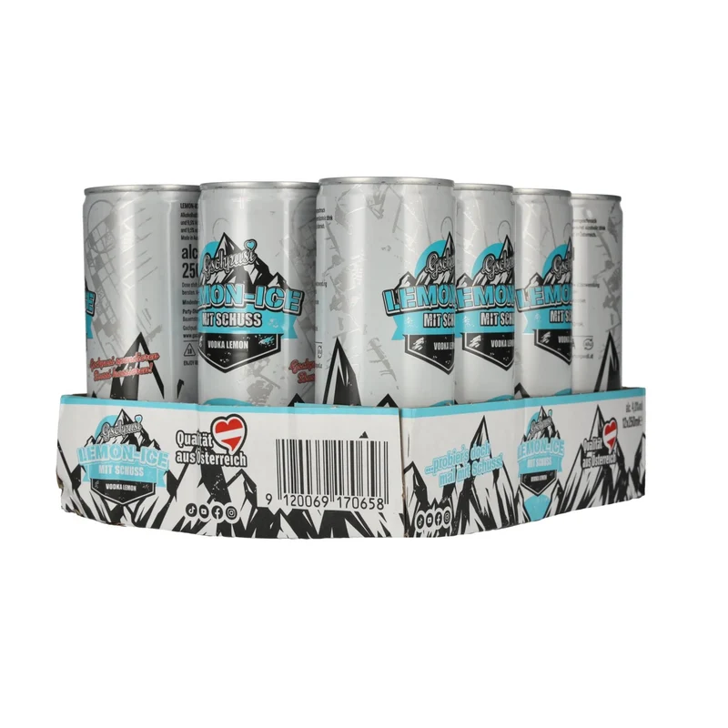 Gschpusi Lemon-Ice mit Schuss 4% Vol. 12x0,25l Dosen Pfand