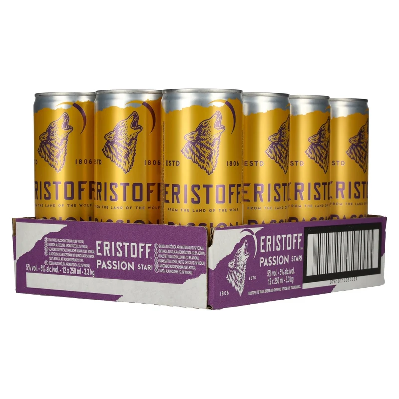Eristoff Passion Star 5% Vol. 12x0,25l Dosen Pfand