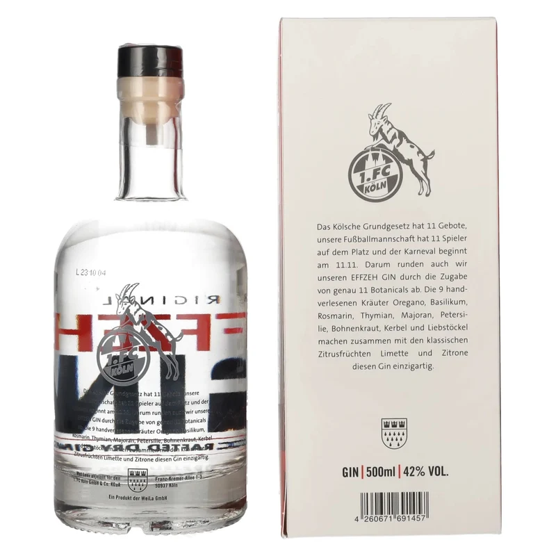 EFFZEH Original Handcrafted Dry Gin 42% Vol. 0,5l