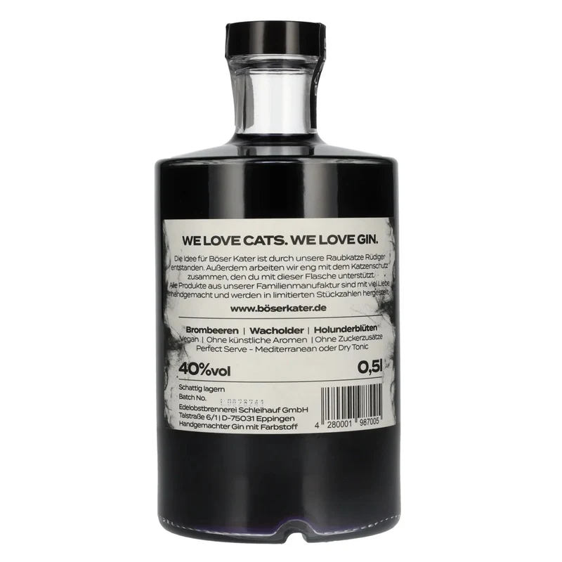 BÖSER KATER Handcrafted Blackberry Gin 40% Vol. 0,5l