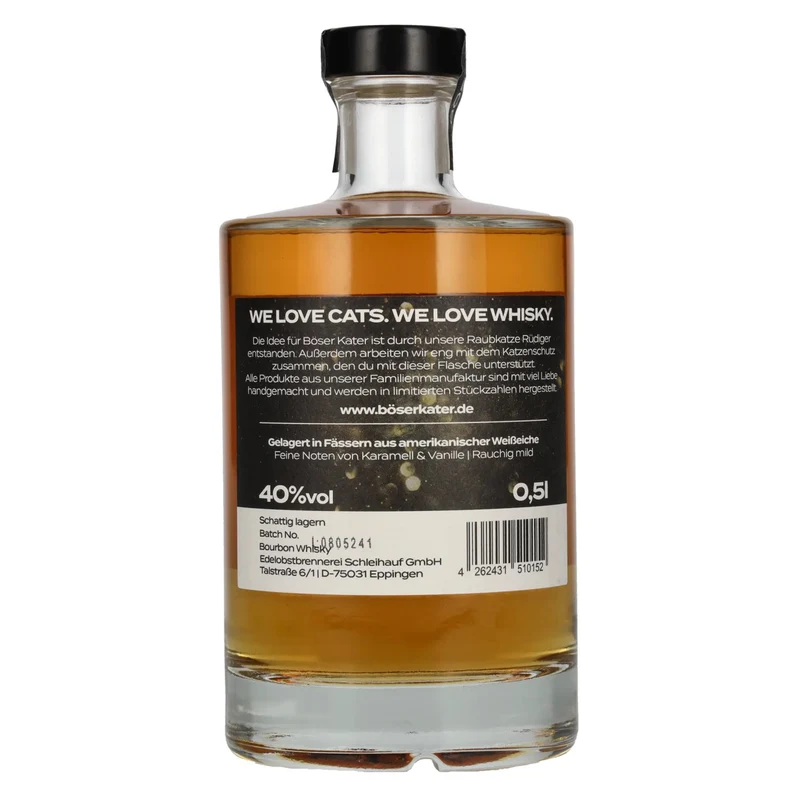 BÖSER KATER Bourbon Whisky 40% Vol. 0,5l
