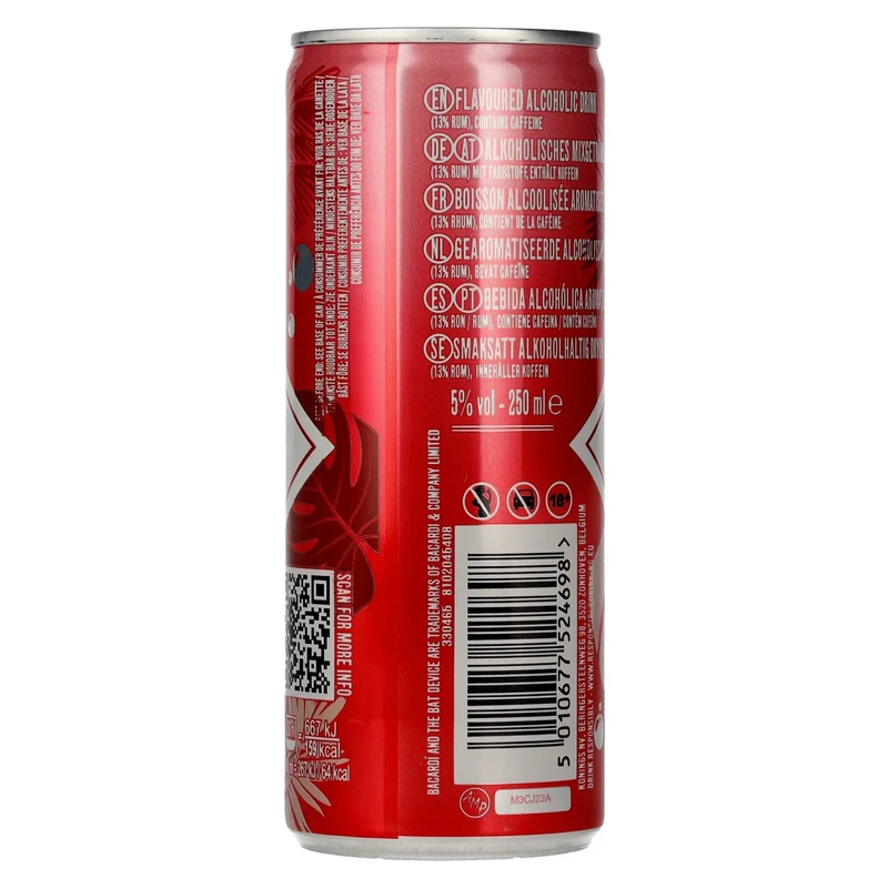 Bacardi Rum & Cola 5% Vol. 0,25l Dose