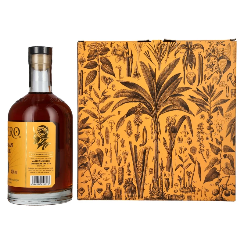 Ron Espero Caribbean Orange & Rum Liqueur 40% Vol. 0,7l in Geschenkbox mit 2 Gläser