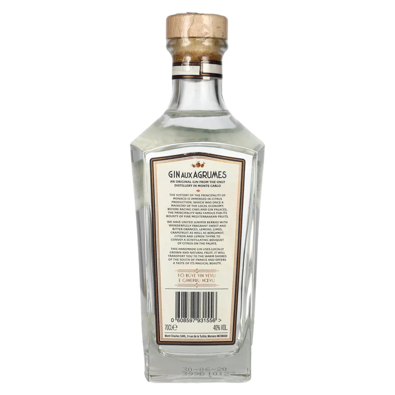 La Distillerie de Monaco Gin Aux Agrumes 40% Vol. 0,7l