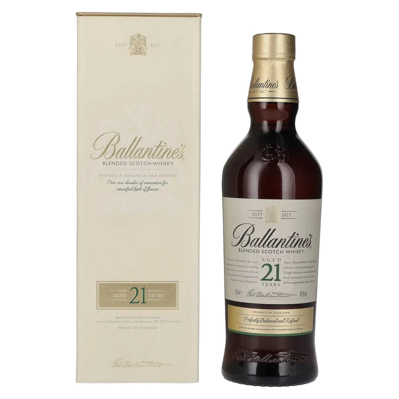 Ballantine's 21 Years Old Blended Scotch Whisky 40% Vol. 0,7l in Geschenkbox