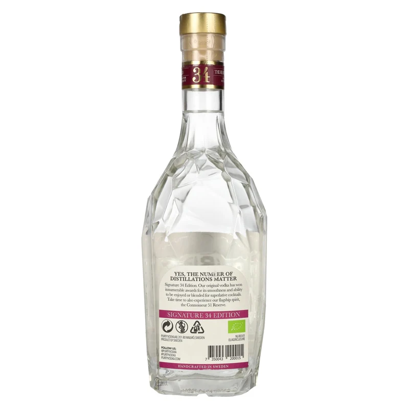 Purity SIGNATURE 34 EDITION Organic Vodka 40% Vol. 0,7l