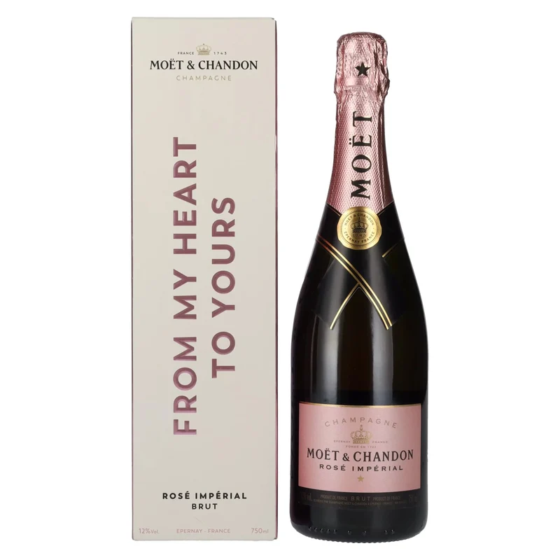 Moët & Chandon Champagne ROSÉ IMPÉRIAL Brut Love 12% Vol. 0,75l in Geschenkbox