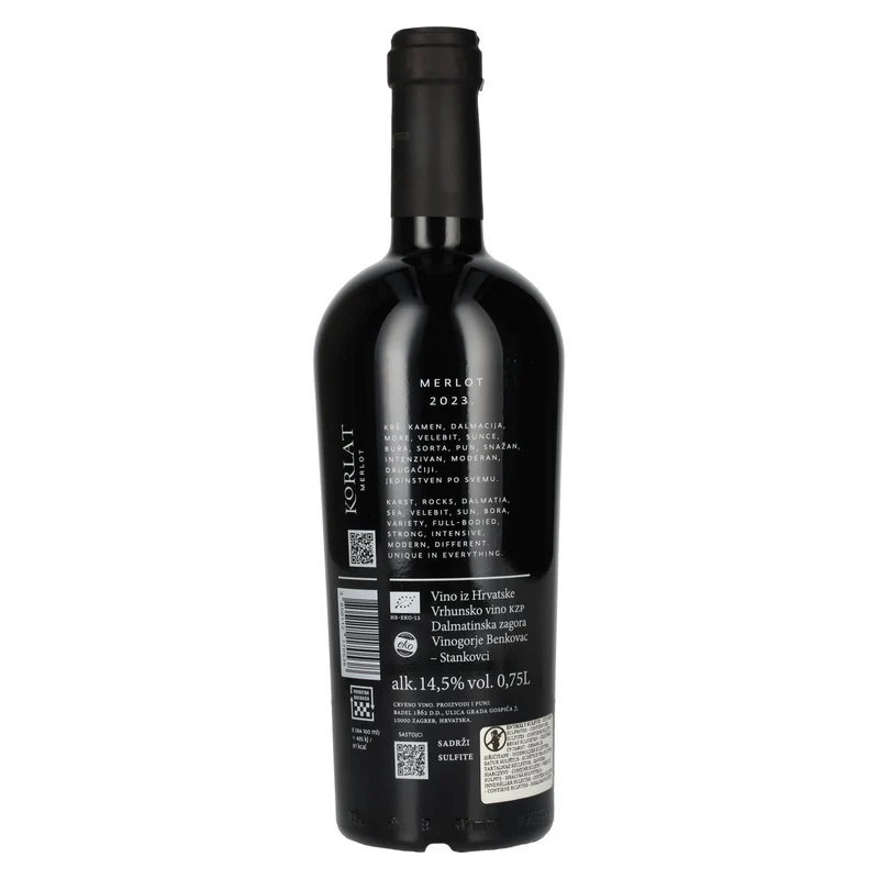 Korlat Vinarija Benkovac Merlot 2023 14,5% Vol. 0,75l