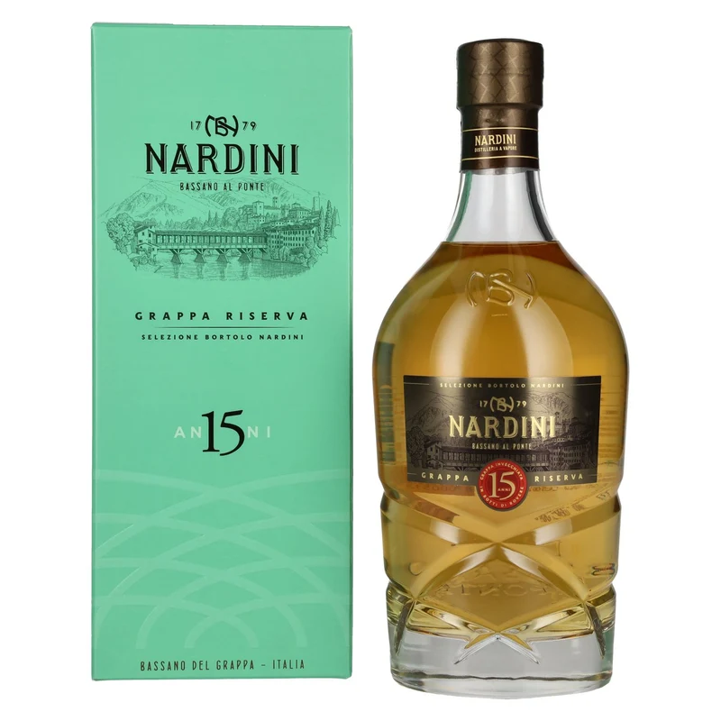 Nardini Grappa Riserva 15 ANNI 45% Vol. 0,7l in Geschenkbox