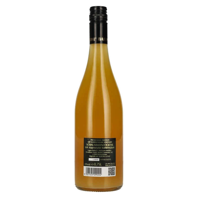 Bailoni Gold Marillen-Frizzante naturtrüb 6% Vol. 0,75l