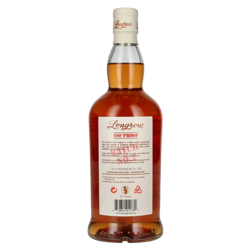 Springbank Longrow 100° Proof Peated Campbeltown Single Malt Scotch Whisky 57,1% Vol. 0,7l