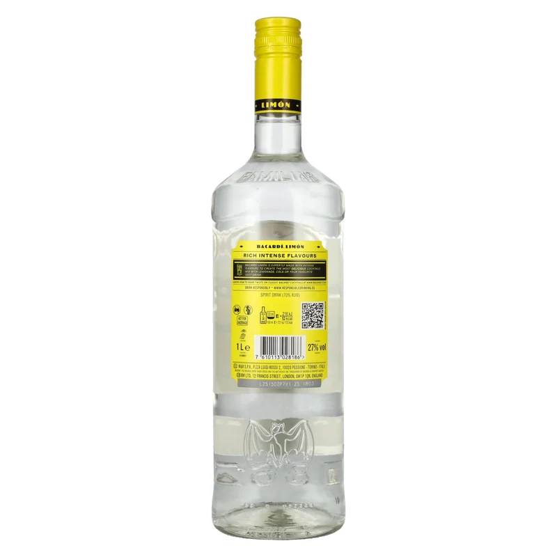 Bacardi LIMÓN Rum With Natural Flavors 27% Vol. 1l