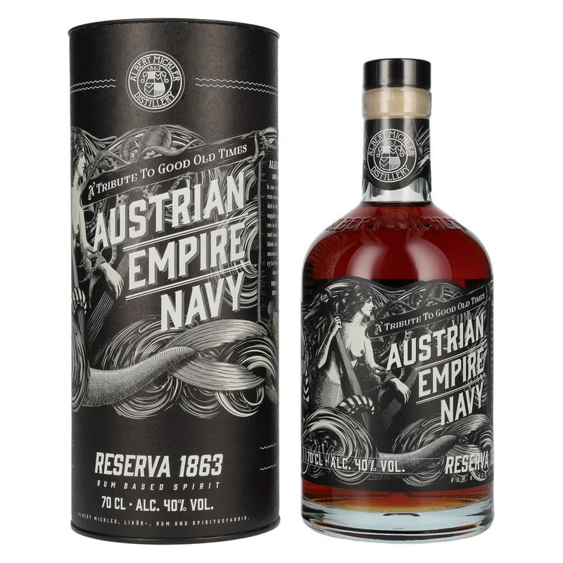 Austrian Empire Navy RESERVA 1863 Rum Based Spirit 40% Vol. 0,7l in Geschenkbox