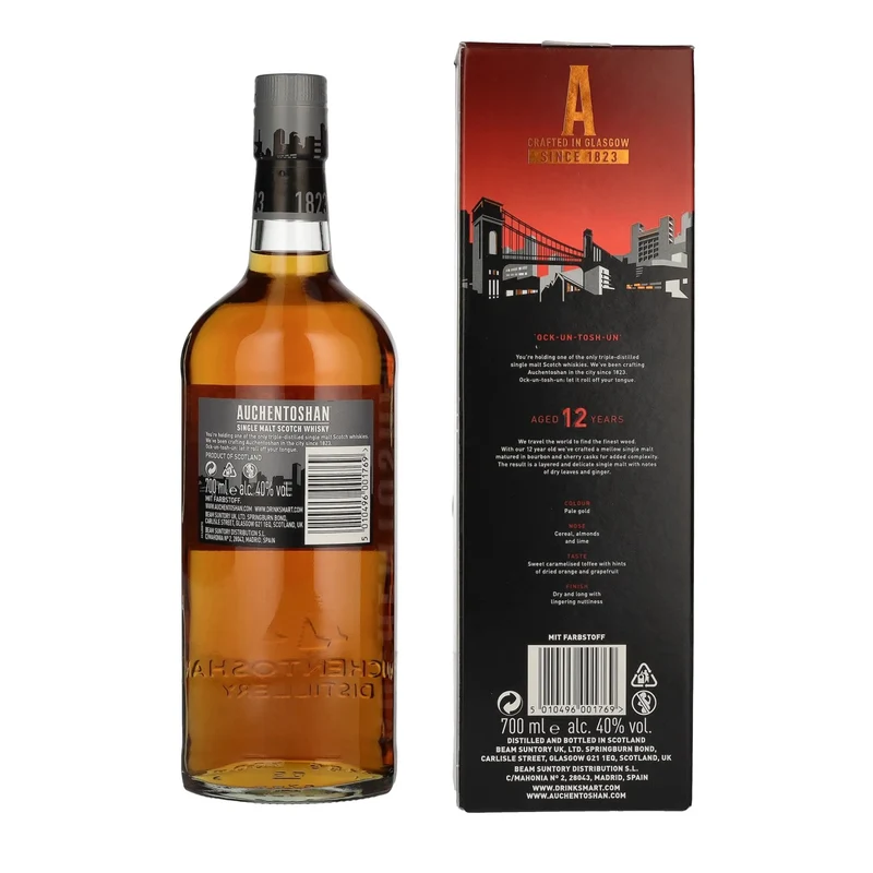 Auchentoshan 12 Years Old Single Malt Scotch Whisky 40% Vol. 0,7l in Geschenkbox