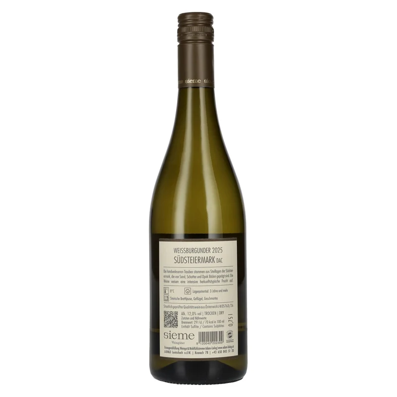 Adam-Lieleg Weissburgunder Südsteiermark DAC 2025 12% Vol. 0,75l