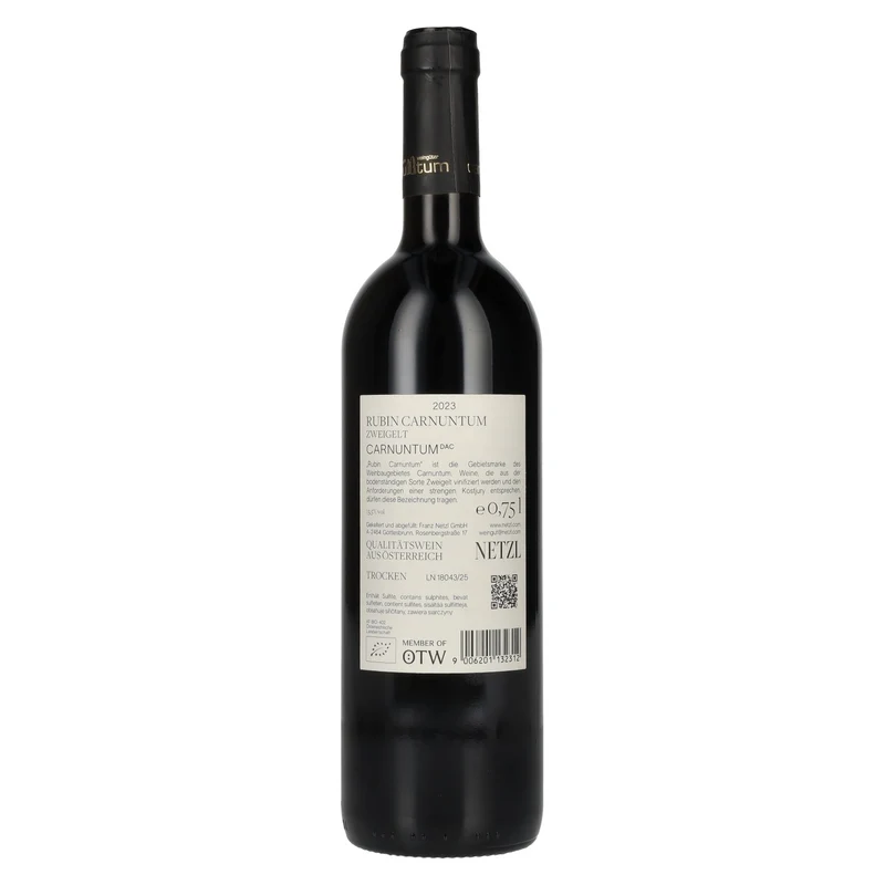 Netzl Zweigelt Rubin Carnuntum DAC 2023 13,5% Vol. 0,75l
