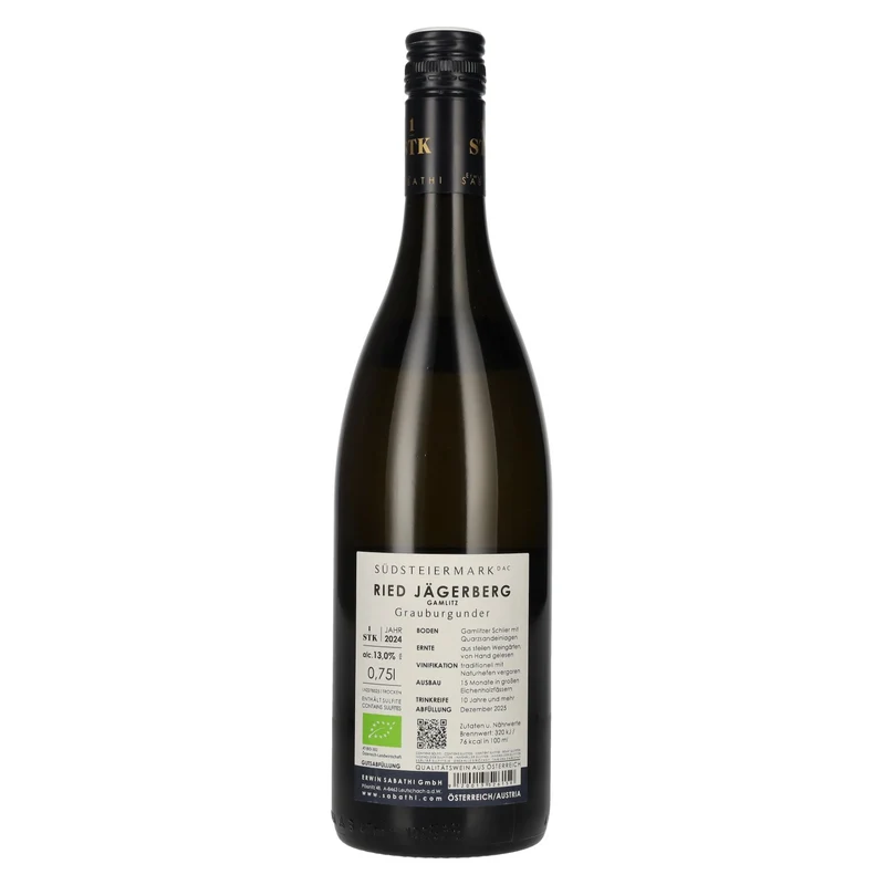 Erwin Sabathi Grauburgunder Ried Jägerberg Südsteiermark DAC 2024 13% Vol. 0,75l