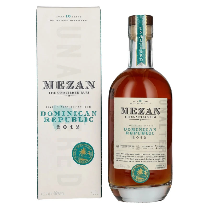 Mezan The Unaltered Rum Dominican Republic 2012 46% Vol. 0,7l in Geschenkbox