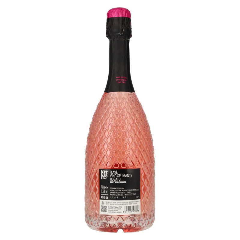 Bepin De Eto Vino Spumante Rosato Flavé Brut Millesimato 2025 12,5% Vol. 0,75l