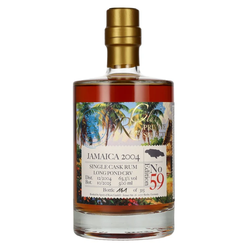 RUM CLUB PRIVATE SELECTION Jamaica Single Cask Rum Edition 59 2004 63,3% Vol. 0,5l