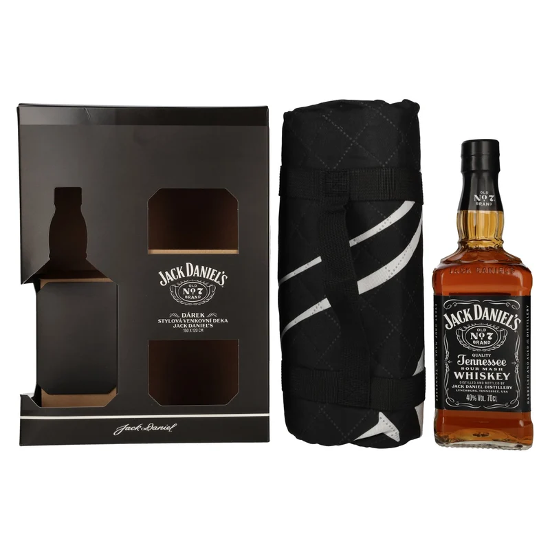 Jack Daniel's Tennessee Whiskey 40% Vol. 0,7l in Geschenkbox mit Party Blanket