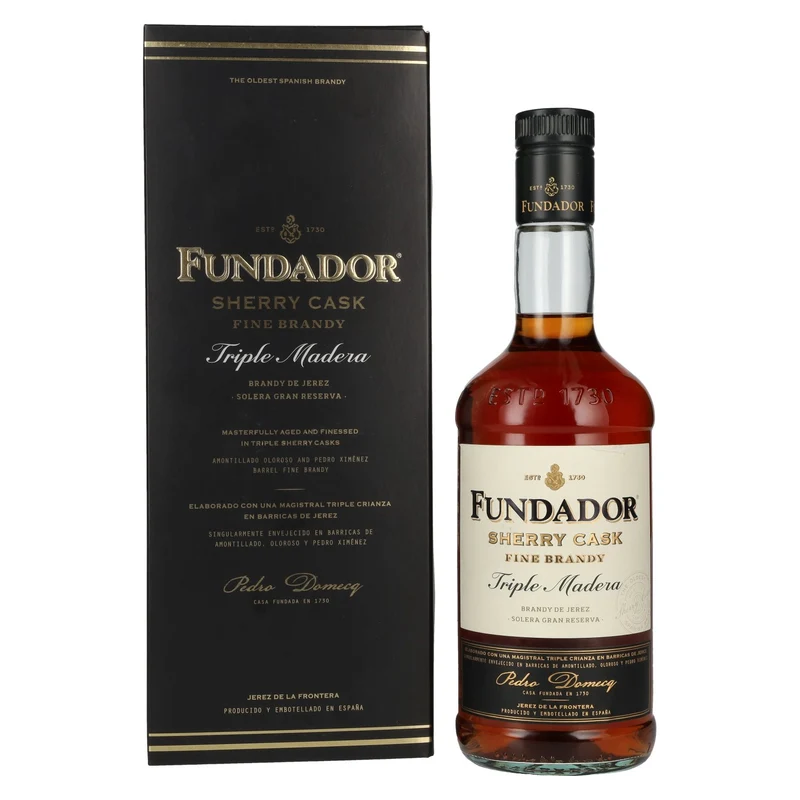 Fundador Triple Madera Sherry Casks Brandy de Jerez 38% Vol. 0,7l in Geschenkbox