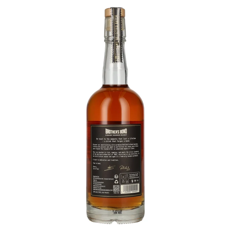 Brother's Bond 7 Years Old Bottled-In-Bond Straight Bourbon Whiskey Batch No. 0002 50% Vol. 0,7l