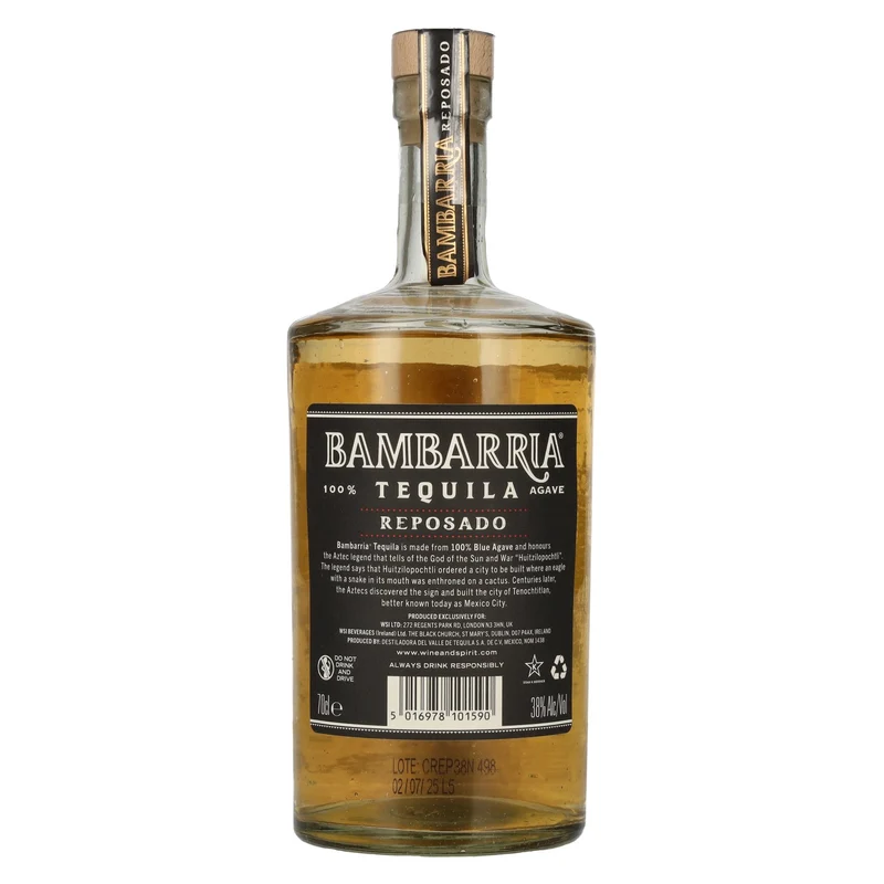 Bambarria Tequila Reposado 100% Agave 38% Vol. 0,7l