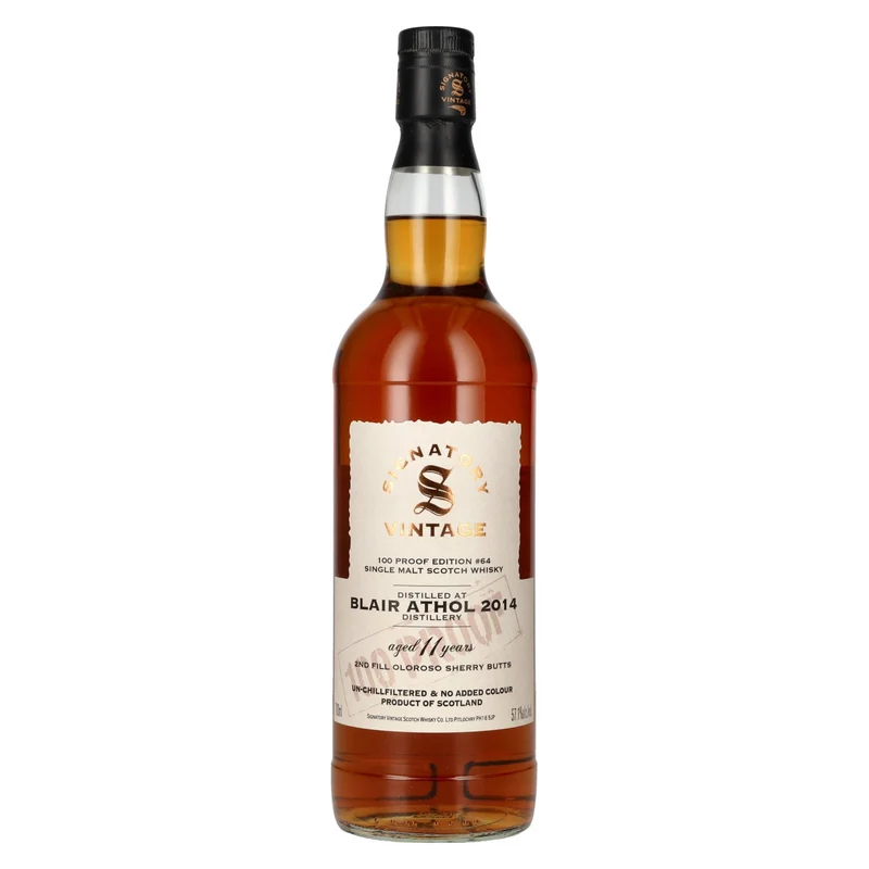 Signatory Vintage 100 Proof Edition BLAIR ATHOL 11 Years Old Single Malt #64 2014 57,1% Vol. 0,7l