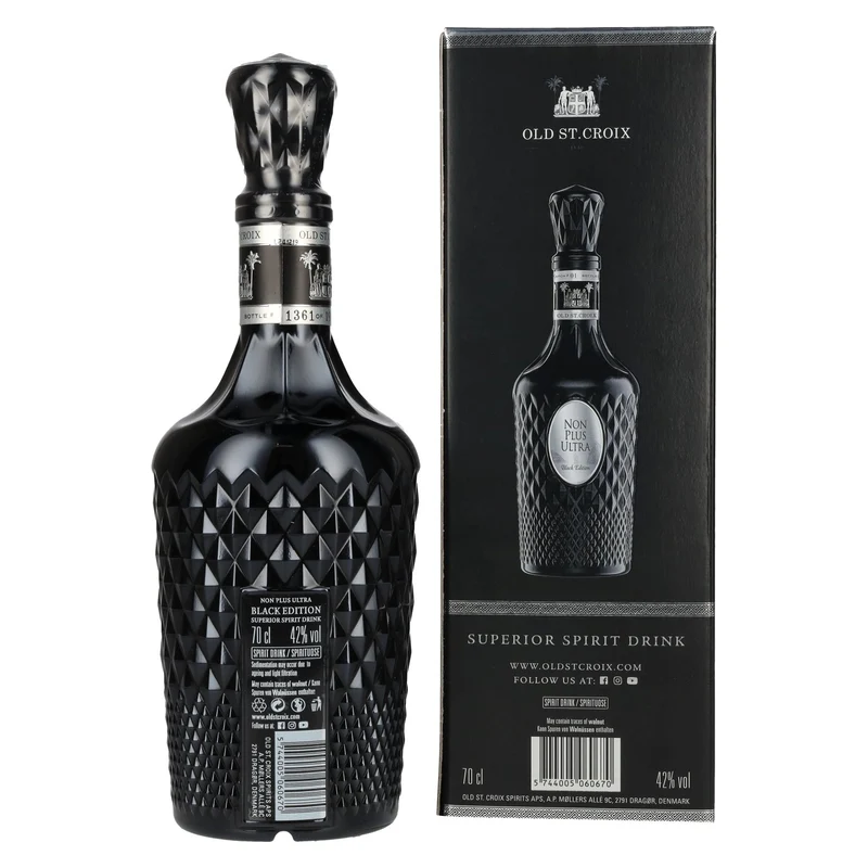 Old St. Croix A.H. Riise NON PLUS ULTRA Black Edition Superior Spirit Drink 42% Vol. 0,7l in Geschenkbox