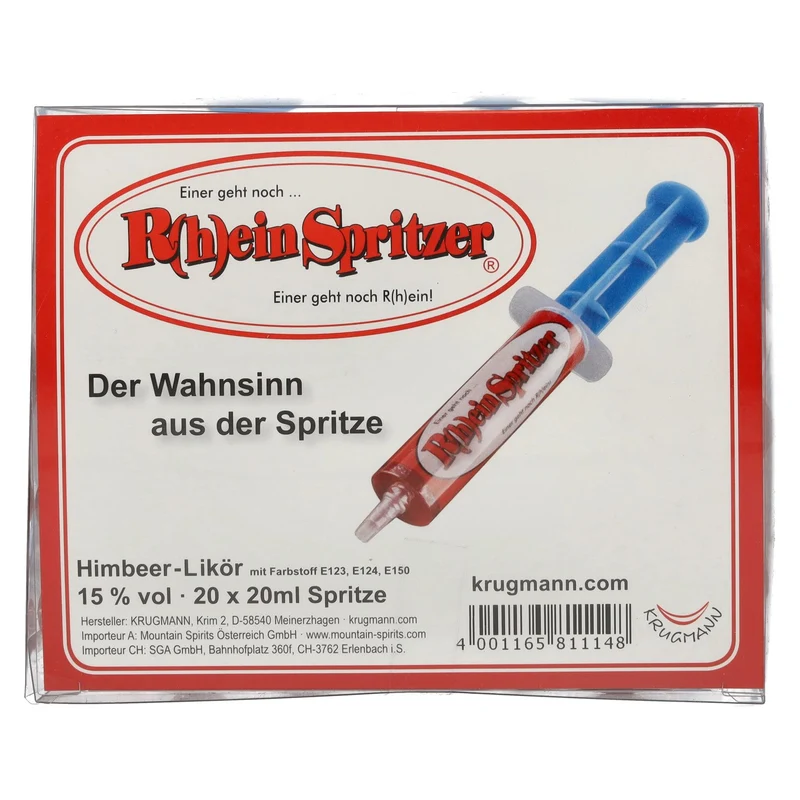 Krugmann R(h)einspritzer Himbeerlikör 15% Vol. 20x0,02l PET