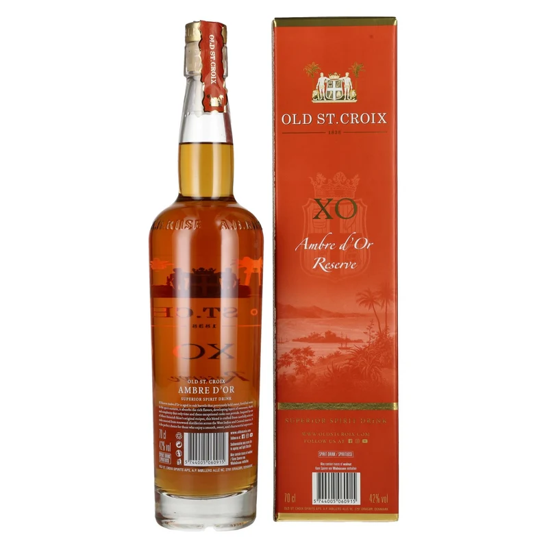 Old St. Croix A.H. Riise X.O. Ambre d'Or Reserve 42% Vol. 0,7l in Geschenkbox