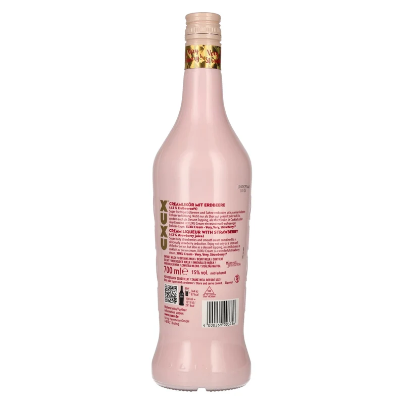 XUXU Cream Liqueur with Strawberry 15% Vol. 0,7l